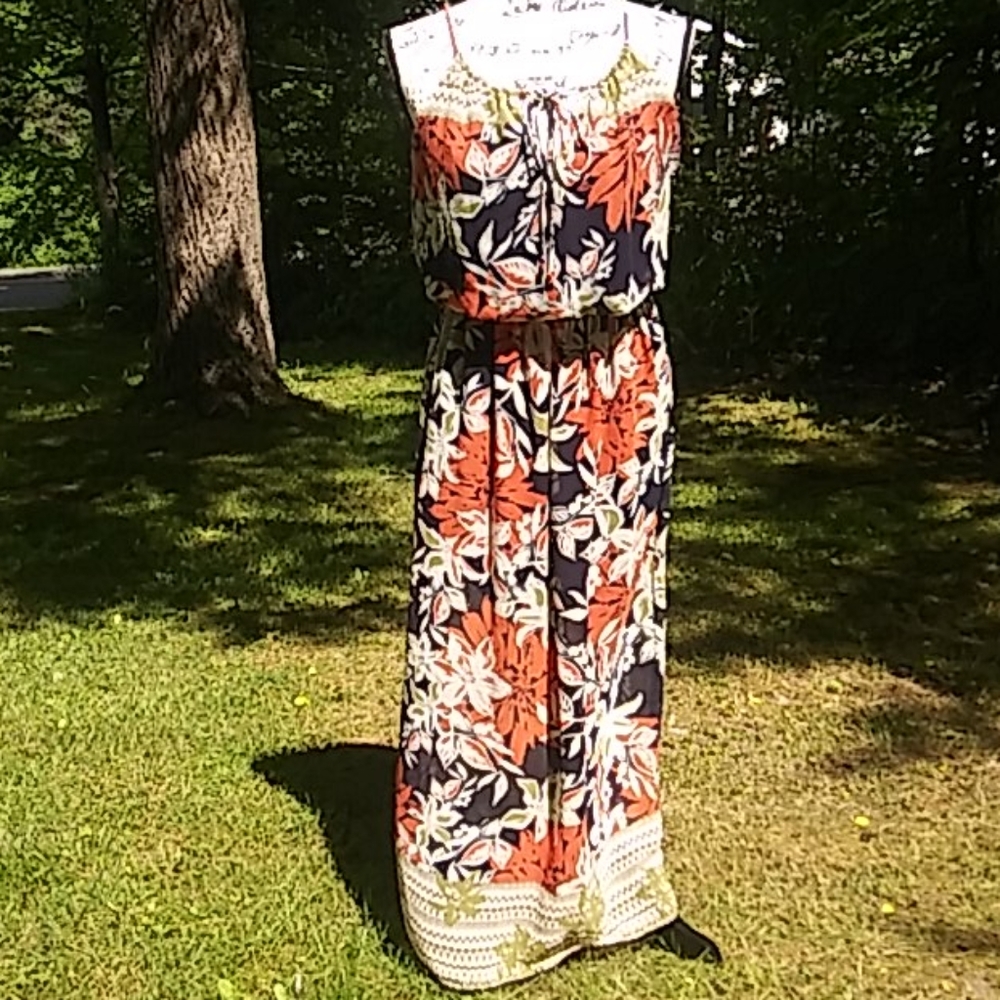 Enfocus Studio Blouson Print Maxidress
